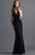 Madison James - 18-631 Halter Fitted Cutout Jersey Dress In Black