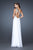 La Femme - 18635 Embellished Asymmetric A-line Dress In White
