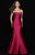 Madison James - 18-635 Strapless Mikado Mermaid Gown In Red