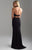 Madison James - 18-642 Two Piece Halter Front  Cutout Evening Dress In Black