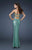 La Femme - 18648 Sequined Modified Sweetheart Sheath Dress In Green