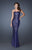 La Femme - 18648 Sequined Modified Sweetheart Sheath Dress In Purple