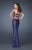 La Femme - 18648 Sequined Modified Sweetheart Sheath Dress In Purple