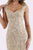 Feriani Couture - 18651 Cap Sleeve Fringed Lace Mermaid Dress In Neutral