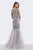 Feriani Couture - 18663 Mermaid Dress with Detachable Long Sleeves In Gray