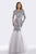 Feriani Couture - 18663 Mermaid Dress with Detachable Long Sleeves In Gray