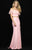 Madison James - 18-667 Pretty Two Piece Off Shoulder Sheath Dress In Pink