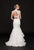 Colors Dress - 1866 Cap Sleeve High Neck Trumpet Gown In White
