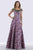 Feriani Couture - 18676 Embellished Floral Evening Dress In Purple