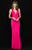 Madison James - 18-679 Strappy Back Fitted Jersey Gown In Pink