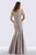 Feriani Couture - 18680 Embroidered Asymmetrical Fitted Mermaid Gown In Gray