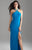 Madison James - 18-690 Beaded Cutout Back Detail Jersey Dress In Blue