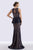 Feriani Couture - 18692 Beaded Lace Peplum Evening Dress In Blue