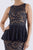 Feriani Couture - 18692 Beaded Lace Peplum Evening Dress In Blue