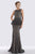 Feriani Couture - 18692 Beaded Lace Peplum Evening Dress In Gray
