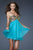 La Femme - 18697 Embellished Strapless Empire Cocktail Dress In Blue