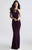 Madison James - 18-698 Beaded Cutout Sheath Jersey Dress In Purple