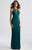 Madison James - 18-698 Beaded Cutout Sheath Jersey Dress In Green