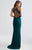 Madison James - 18-698 Beaded Cutout Sheath Jersey Dress In Green