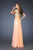 La Femme - 18701 Lattice Diamond Sweetheart Evening Gown In Orange