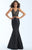 Madison James - 18-703 Two-Piece Lace Bodice Sculpted Mermaid Gown In Black