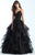 Madison James - 18-707 Jewel Ornate Lace Bodice Cascading Ballgown In Black