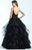 Madison James - 18-707 Jewel Ornate Lace Bodice Cascading Ballgown In Black