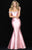 Madison James - 18-709 Jewel Festooned Off Shoulder Mikado Gown In Pink