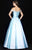 Madison James Beaded Off-Shoulder Mikado Ballgown 18-710 In Blue