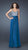 La Femme - Beaded Queen Anne Neck A-line Dress 18713 In Blue