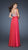 La Femme - Beaded Queen Anne Neck A-line Dress 18713 In Red