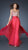 La Femme - Beaded Queen Anne Neck A-line Dress 18713 In Red