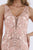 Feriani Couture - 18722 Deep V-neck Embellished Gown In Pink