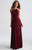 Madison James - 18-724 Halter Style Drape Chiffon A Line Dress In Purple and Red
