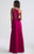 Madison James - 18-724 Halter Style Drape Chiffon A Line Dress In Pink