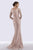 Feriani Couture - 18727 Floral Lace Off-Shoulder Sheath Dress In Pink