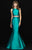 Madison James - 18-731 Two-Piece Bow Accented Mikado Mermaid Gown In Green