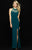 Madison James - 18-739 Cutout Detail Halter Style Jersey Sheath Dress In Green