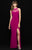 Madison James - 18-739 Cutout Detail Halter Style Jersey Sheath Dress In Pink