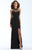 Madison James - 18-739 Cutout Detail Halter Style Jersey Sheath Dress In Black