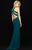 Madison James - 18-739 Cutout Detail Halter Style Jersey Sheath Dress In Green