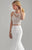 Madison James - 18-746 High Jewel Illusion Lace Two-Piece Gown In White
