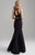 Madison James - 18-746 High Jewel Illusion Lace Two-Piece Gown In Black