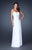 La Femme - 18752 Crossed Sweetheart A-line Dress in White