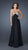 La Femme - Layered Long Dress with Embellished Bodice 18774 in Black