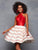 Clarisse - 3632 High Halter Mikado Organza A-line Dress in Red