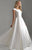 Madison James - 18-801M Classy A-Line Mikado Gown In White
