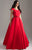 Madison James - 18-801M Classy A-Line Mikado Gown In Red