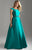 Madison James - 18-801M Classy A-Line Mikado Gown In Green
