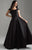 Madison James - 18-801M Classy A-Line Mikado Gown In Black